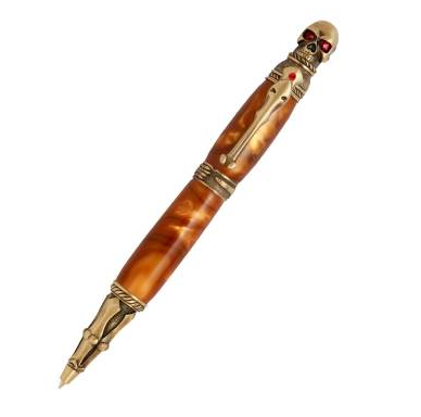 Skull Pen with Inlaid Skull and Bones outlets Wood Pen