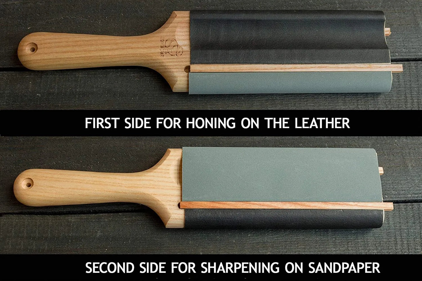 Dual Sided Paddle Strop for Spoon Knives