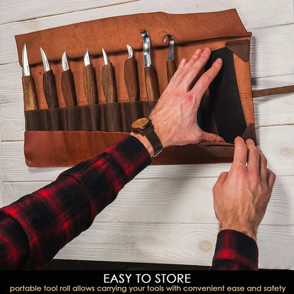 Deluxe Wood Carving Set w/Walnut Handle