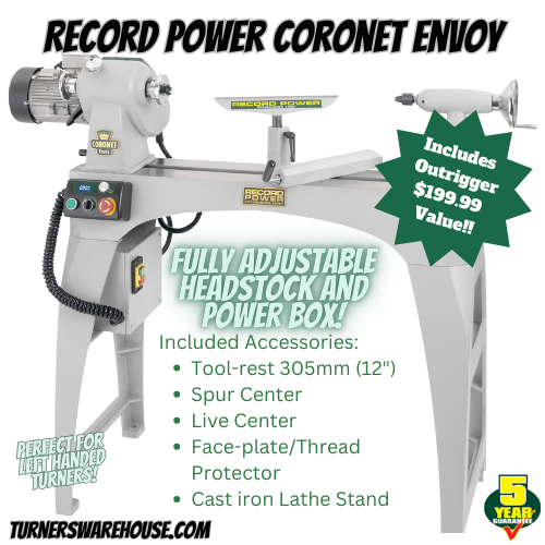 Record Power Envoy Lathe & Outrigger Bundle