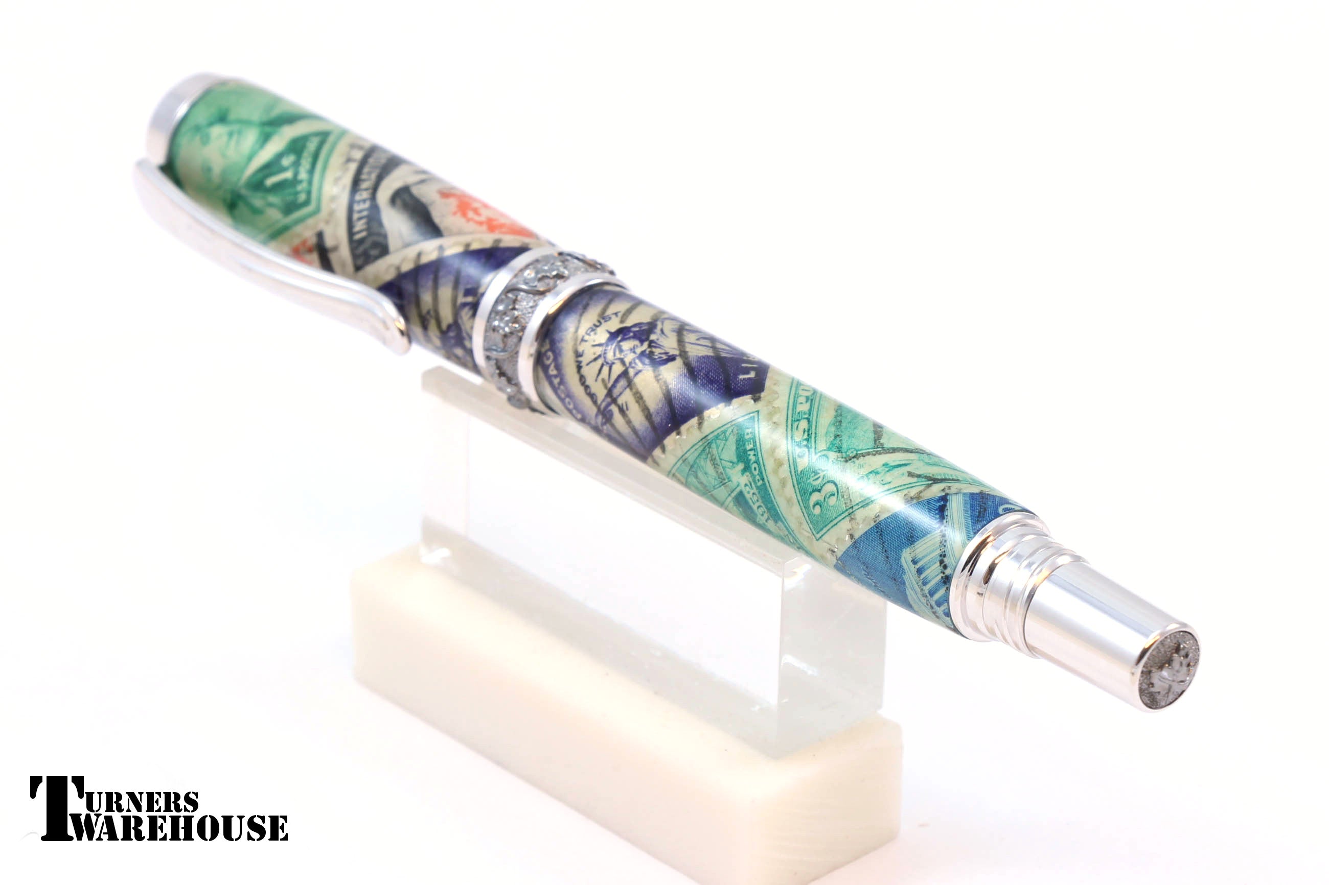 Custom Diamondcast Andromeda on a Black Titanium JR George store Rollerball Pen